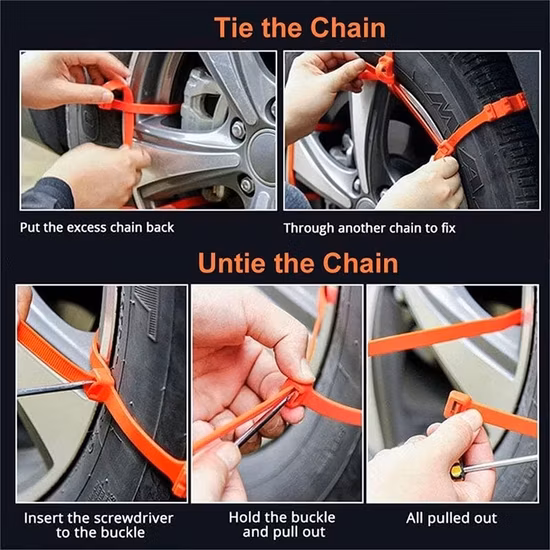 Snow Chains for Car, Emergency Tire Chains, Car Snow Chains Non